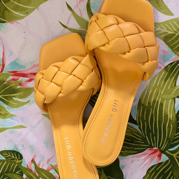 Madden Girl “Shanaa” Braided Kitten-Heel Mules - Picture 2 of 15